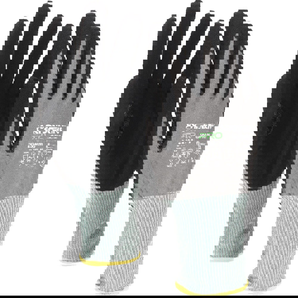 Cut-Resistant Gloves: Size M, ANSI Cut A4, Nitrile, Micro Foam